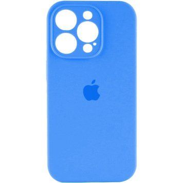 Силиконовый чехол с закрытой камерой для iPhone 16 Pro Surf Blue 666-01262 фото