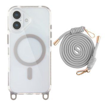 Чохол TPU+PC LanyardCase with MagSafe для iPhone 17 Titanium grey 2020000499961 фото