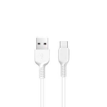 Кабель HOCO X20 USB to Type-C 3A, 2m, PVC, TPE connectors, White 6957531068914 фото