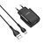 Сетевое зарядное устройство HOCO C72Q Glorious single port QC3.0 charger set(Micro) 18W Black 656-01357 фото