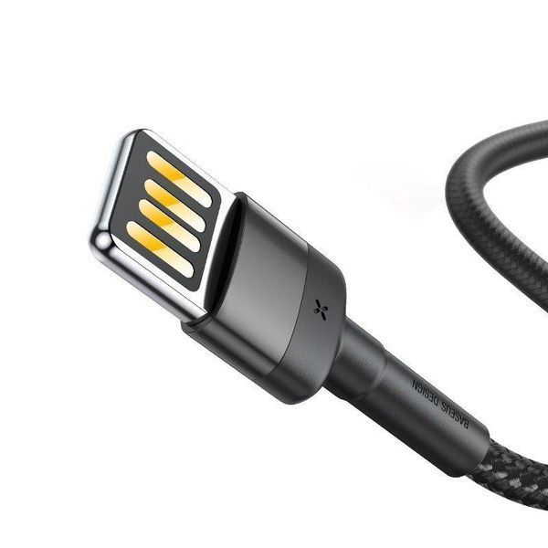 Кабель Baseus Cafule Cable（Special Edition）USB For iP 1m Grey+Black CALKLF-GG1 фото