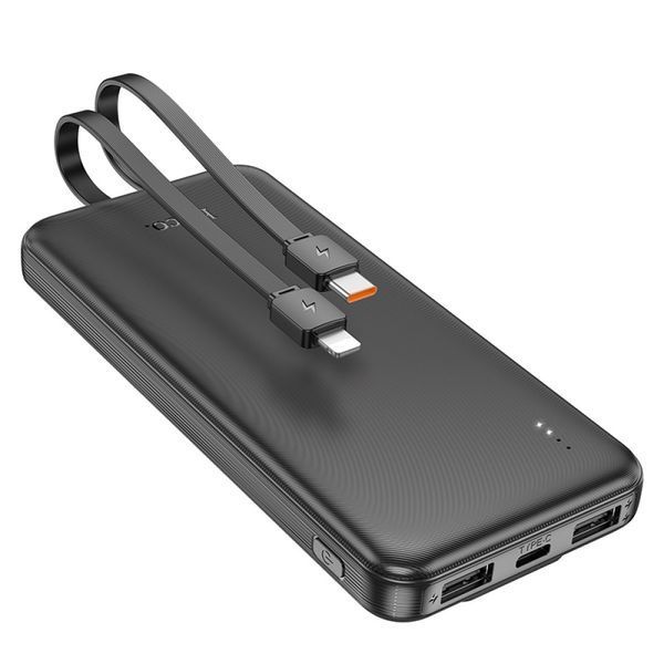 Power Bank Hoco J118 Speed energy 10000mAh 2A (with cable Type-C+Lightning) Black 216-00153 фото