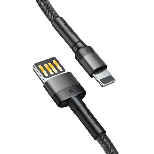 Кабель Baseus Cafule Cable（Special Edition）USB For iP 1m Grey+Black CALKLF-GG1 фото