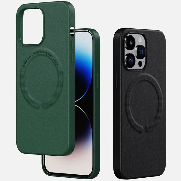 Кожаный чехол New Leather Case With Magsafe для IPhone 13 Black 207-00162 фото