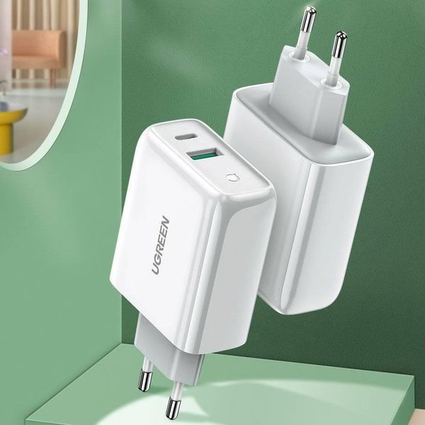 Мережевий зарядний пристрій UGREEN CD170 38W USB-C Wall Charger EU (White) (UGR-60468) UGR-60468 фото