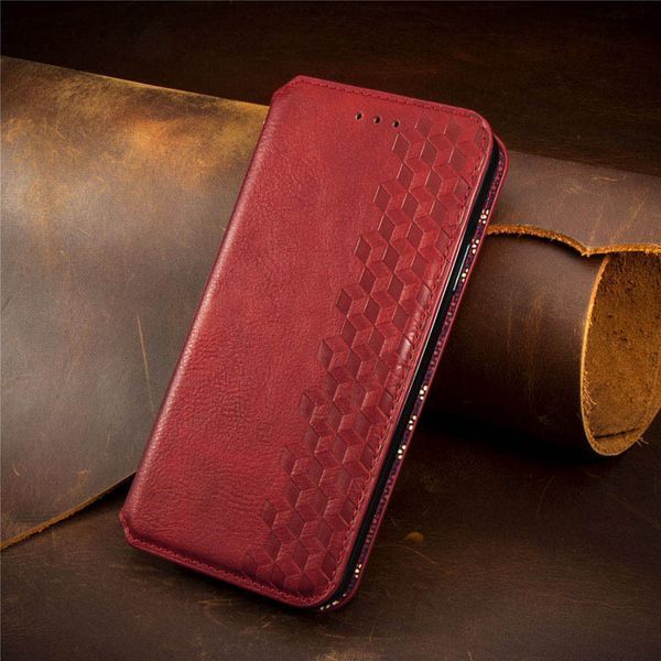 Кожаный чехол-книжка GETMAN Cubic для Samsung Galaxy A23 4G Красный 555-01908 фото