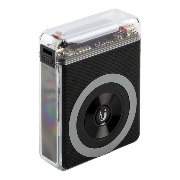 Power Bank XO PR226 Mini Transparent Magnetic Absorption 15W 10000mAh Фиолетовый 656-01498 фото
