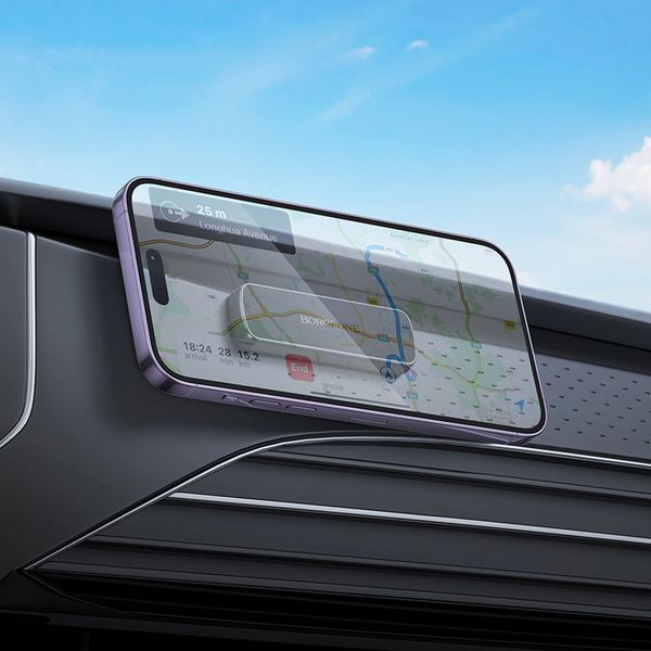 Автотримач для телефона BOROFONE BH121 Eternal magnetic car holder Black Gray 6941991115271 фото