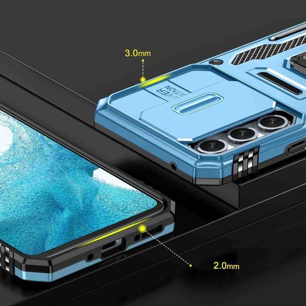 Ударостійкий чохол Camshield Army Ring для Samsung Galaxy A35 / A55 Light Blue 777-04969 фото