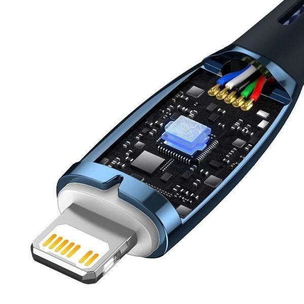 Кабель Baseus Glimmer Series Fast Charge USB-C to Lightning 1m (CADH000003) Синий 209-00195 фото