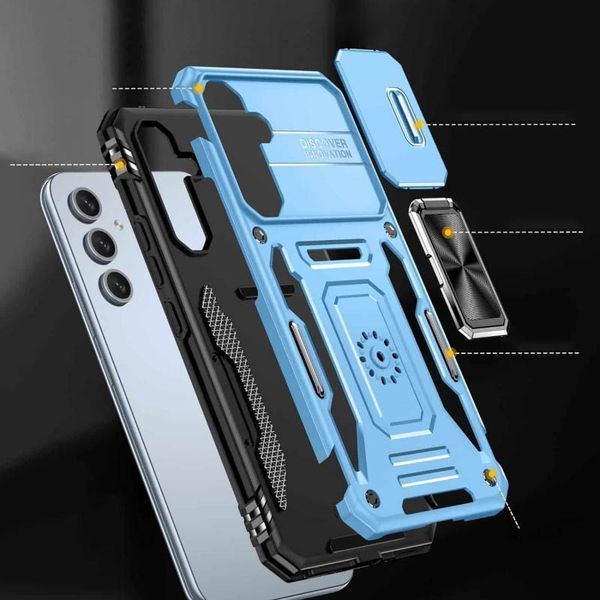 Ударостійкий чохол Camshield Army Ring для Samsung Galaxy A35 / A55 Light Blue 777-04969 фото