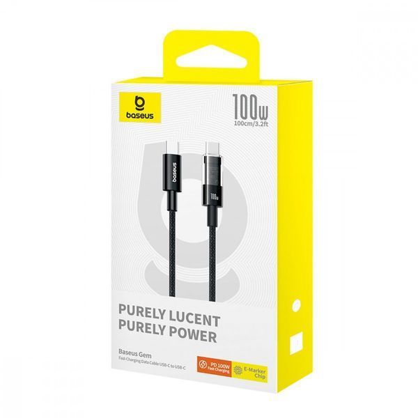 Кабель Baseus Gem Fast-Charging Data Cable Type-C to Type-C 100W 1m Blue P10373000311-00 фото