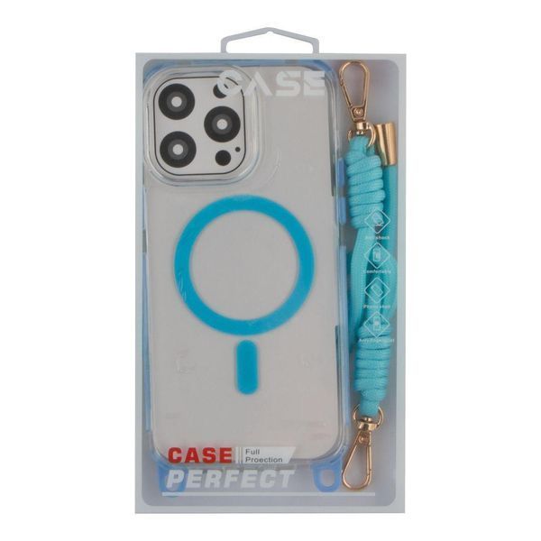 Чехол TPU+PC LanyardCase with MagSafe для iPhone 13 Pro Max Sky Blue 214-03141 фото
