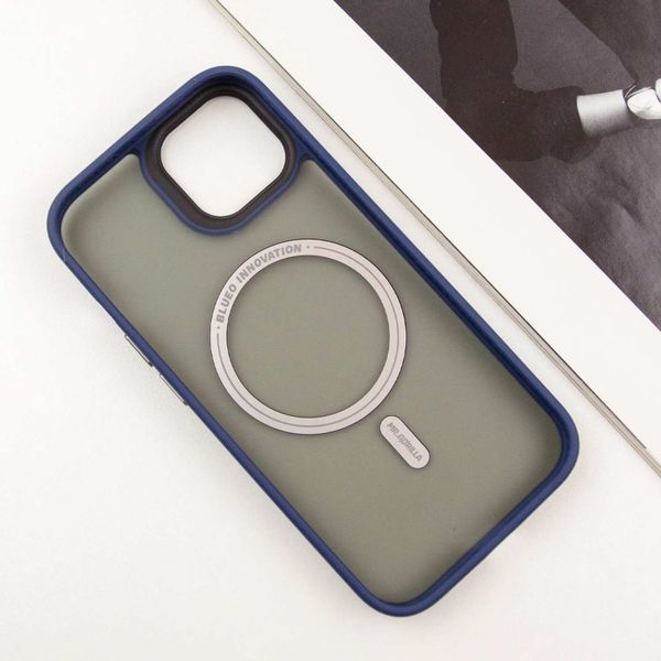 TPU+PC чохол Blueo Skin Friendly Frosted with MagSafe для Apple iPhone 15 (6.1") Blue 777-07913 фото