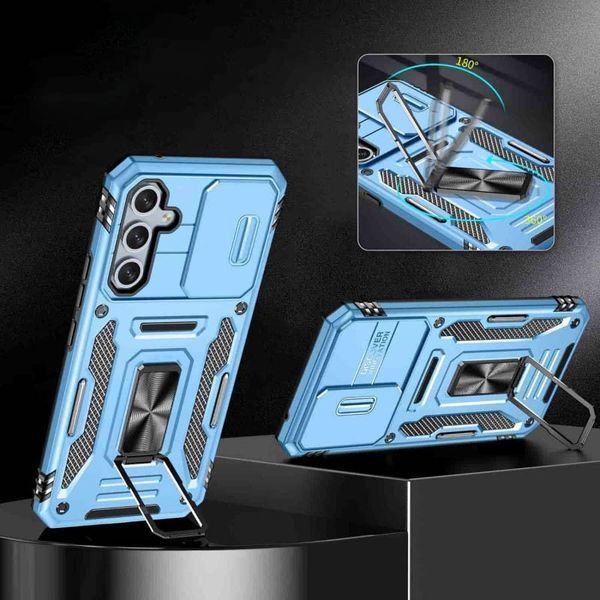 Ударостійкий чохол Camshield Army Ring для Samsung Galaxy A35 / A55 Light Blue 777-04969 фото