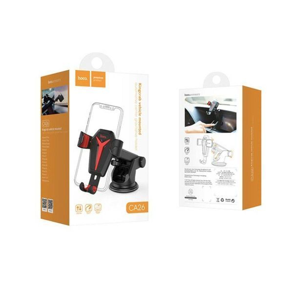 Тримач для мобільного HOCO CA26 Kingcrab vehicle mounted automotive center gravitative holder Black 656-00479 фото