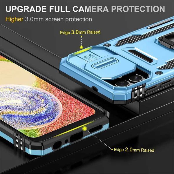 Ударопрочный чехол Camshield Army Ring для Samsung Galaxy A05 Light Blue 777-05019 фото