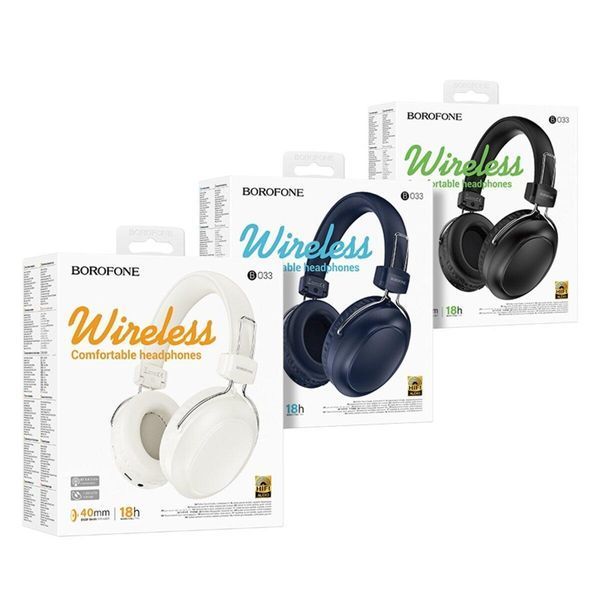 Бездротові накладні навушники BOROFONE BO33 Melody BT headphones Milky White 656-03798 фото