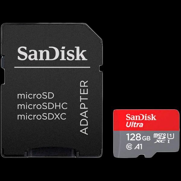 Карта памяти microSDXC (UHS-1) SanDisk Ultra 128Gb class 10 A1 (140Mb/s) (adapter SD) Imaging Packaging SDSQUAB-128G-GN6IA фото