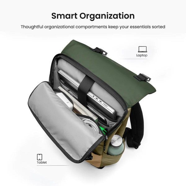 Рюкзак&nbsp;Tomtoc Slash-T64 Flip Laptop Backpack Green 15.6 Inch/18L (T64M1T1GC) 656-00190 фото