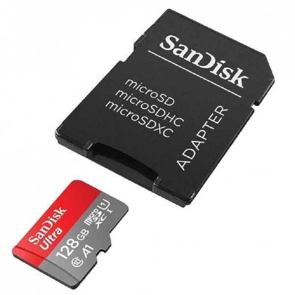 Карта памяти microSDXC (UHS-1) SanDisk Ultra 128Gb class 10 A1 (140Mb/s) (adapter SD) Imaging Packaging SDSQUAB-128G-GN6IA фото