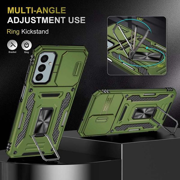 Ударостійкий чохол Camshield Army Ring для Samsung Galaxy M14 5G Army Green 777-05069 фото