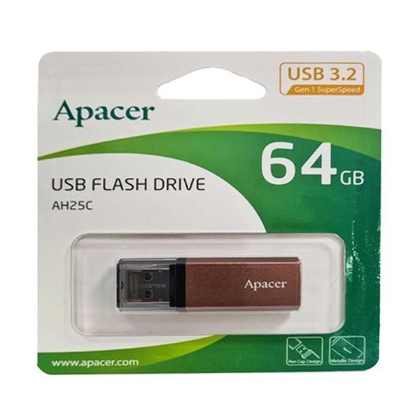 Флеш-накопитель Apacer USB 3.2 Gen 1 AH25C 64GB Bronze AP64GAH25CJ-1 фото