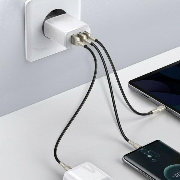 Сетевое зарядное устройство Baseus Compact Quick Charger 2U+C 30W EU White 656-01291 фото