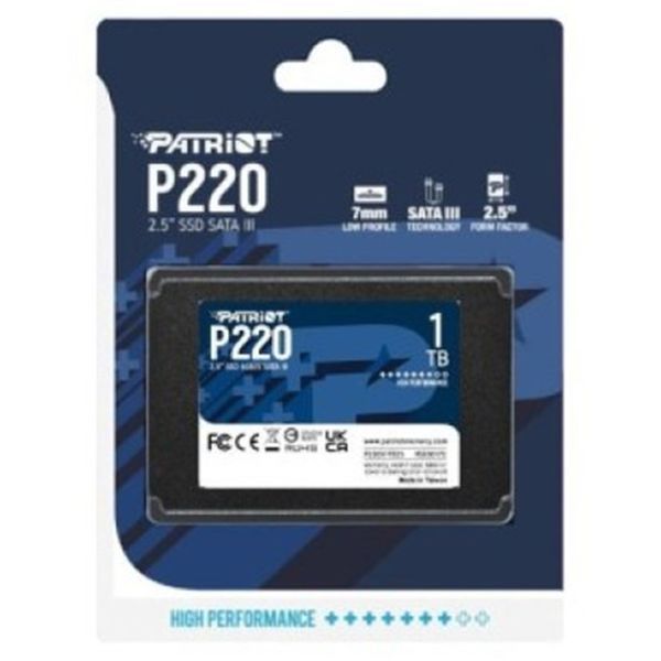 Накопичувач SSD Patriot P220 1TB 2.5" 7mm SATAIII P220S1TB25 фото