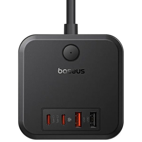 Подовжувач Baseus PowerCombo PD30W+QC3.0 (2USB-A/2C/2Socket) (1.5m) (BPS30) Cluster Black ILSO-00000087547-1 фото
