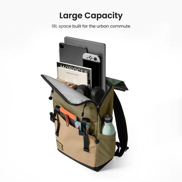 Рюкзак&nbsp;Tomtoc Slash-T64 Flip Laptop Backpack Green 15.6 Inch/18L (T64M1T1GC) 656-00190 фото