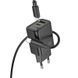 Сетевое зарядное устройство с кабелем HOCO N61 Gentle PD20W+QC3.0 charger set(C to iP) Black 6942007644259 фото 3