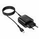 Мережевий зарядний пристрій HOCO C72Q Glorious single port QC3.0 charger set(Micro) 18W Black 656-01357 фото 3