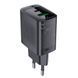 Сетевое зарядное устройство ACEFAST A78 PD20W GaN (USB-A+USB-C) charger Black 6974316283256 фото 1