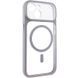 Чехол TPU+PC GETMAN Moon Clear with MagSafe для Apple iPhone 15 (6.1") Grey 656-08430 фото 1
