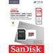 Карта памяти microSDXC (UHS-1) SanDisk Ultra 128Gb class 10 A1 (140Mb/s) (adapter SD) Imaging Packaging SDSQUAB-128G-GN6IA фото 2