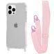 Чехол WAVE Clear Case With Strap для Iphone 15 Pro Pink Sand 208-05302 фото 1