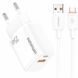 Сетевое зарядное устройство Amaya E231D PD25W+QC3.0 (1USB-A/1C) + кабель USB to Type-C white 656-08054 фото 1