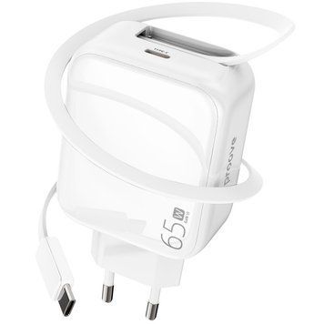 СЗУ Proove Fixtape GaN 65W (Type-C) White WCFP65010202 фото