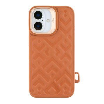 Чохол Kajsa Briquette Collection Rhombus with MagSafe для iPhone 16 Brown 757-00028 фото