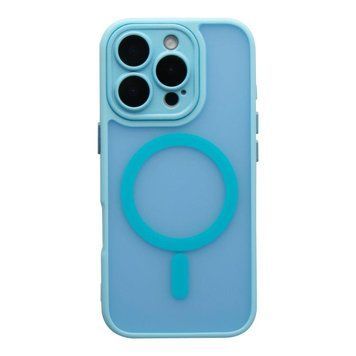 Чохол TPU+PC Magnetic Matte Camera Lens with Magsafe для iPhone 16 Pro Max Blue 757-00350 фото