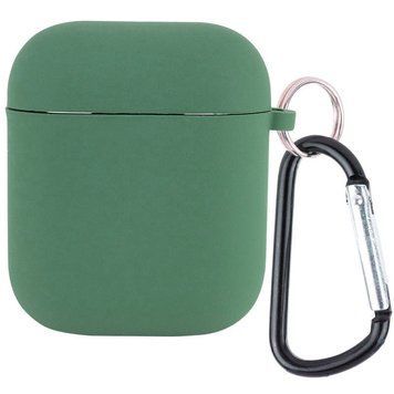 Силиконовый футляр с микрофиброй для наушников Airpods 1/2 Pine Needle 203-00201 фото