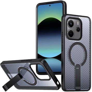 Чехол TPU Breeze with MagSafe stand для Xiaomi Redmi Note 14 4G (Europe version) Black 777-08690 фото
