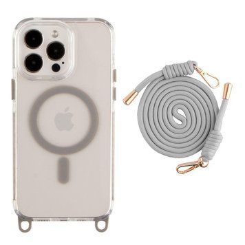 Чехол TPU+PC LanyardCase with MagSafe для iPhone 13 Pro Max Titanium grey 214-03142 фото