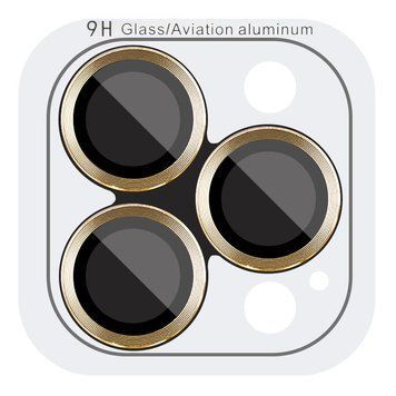 Захисне скло Metal Classic на камеру для Apple iPhone 14 Pro (6.1") / 14 Pro Max (6.7") Gold 204-00427 фото