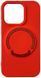 Чехол TPU Back Case Metal Stand with MagSafe для iPhone 13 Red 214-02117 фото 1