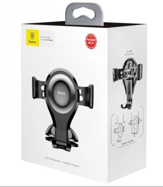 Автодержатель для телефона Baseus Osculum Type Gravity Car Mount Black SUYL-XP01 фото