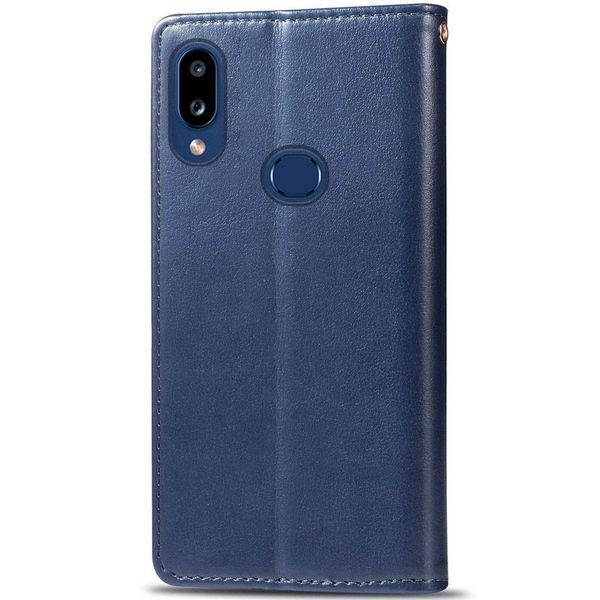 Шкіряний чохол-книжка GETMAN Gallant (PU) для Samsung Galaxy A10s Синий 777-06536 фото