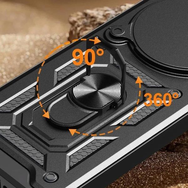 Ударопрочный чехол Camshield Serge Ring для Xiaomi Redmi Note 14 Pro 4G Black 777-04282 фото