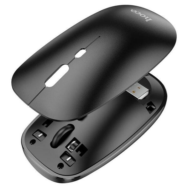 Манипулятор мышь HOCO GM15 Art dual-mode business wireless mouse Black 6931474760579 фото